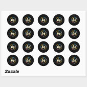 Sticker Rond Conception de citation motivationnelle Dire positi (Feuille)