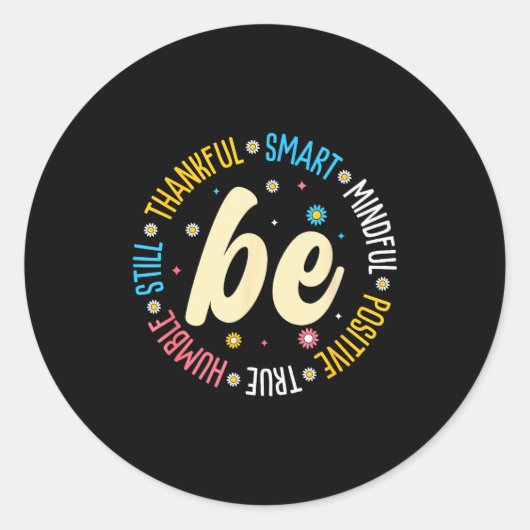 Sticker Rond Conception de citation motivationnelle Dire positi (Devant)
