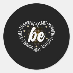 Sticker Rond Conception de citation motivationnelle Dire positi