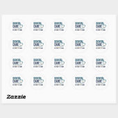 Sticker Rond Conception de clinique de soins dentaires (Feuille)