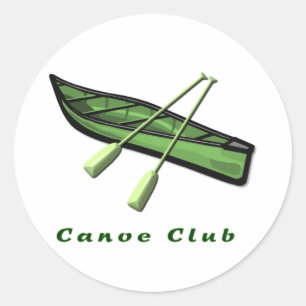 Sticker Rond Conception de club de canoë