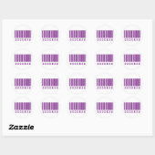 Sticker Rond conception de code-barres déesse (Feuille)