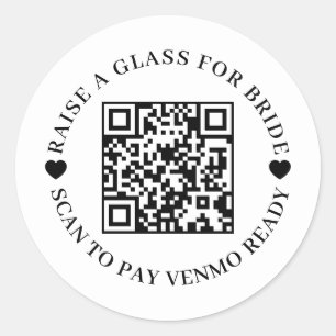 Sticker Rond Conception de code QR pour « Acheter une boisson à