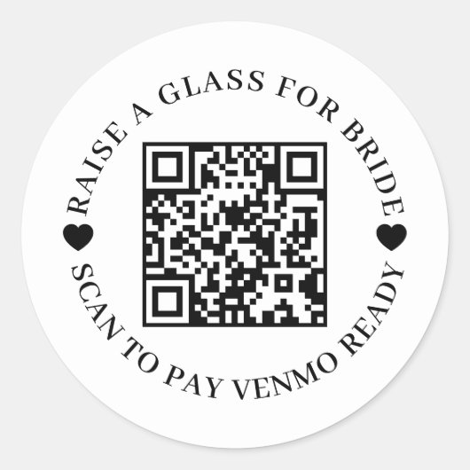 Sticker Rond Conception de code QR pour « Acheter une boisson à (Devant)