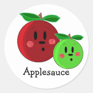 Sticker Rond Conception de compote de pomme