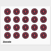 Sticker Rond Conception de couronne de fêtes (Feuille)
