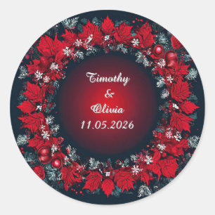 Sticker Rond Conception de couronne de fêtes