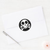 Sticker Rond Conception de crâne de pirate (Enveloppe)
