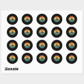 Sticker Rond Conception de cuttlefish mignonne pour hommes et f (Feuille)