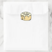 Sticker Rond Conception de dessin sur rouleaux de cannelle (Sac)