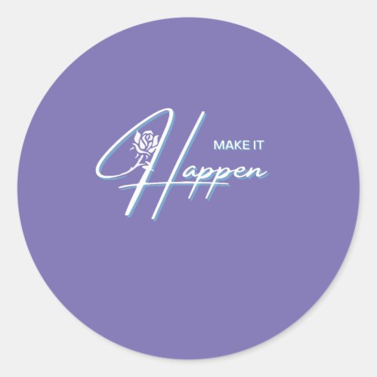 Sticker Rond Conception de devis motivationnel (Devant)