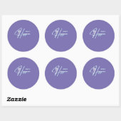 Sticker Rond Conception de devis motivationnel (Feuille)