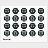 Sticker Rond Conception de disque de golf mignon pour hommes fe (Feuille)