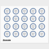 Sticker Rond Conception de Doodle (Feuille)