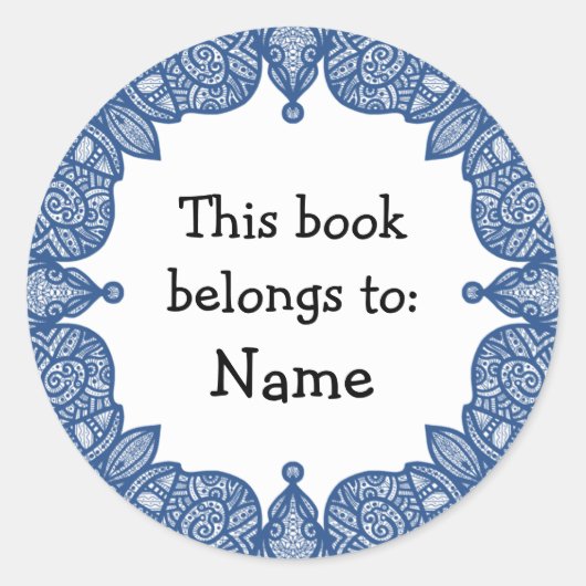 Sticker Rond Conception de Doodle (Devant)