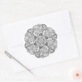 Sticker Rond Conception de Doodle Rond (Enveloppe)