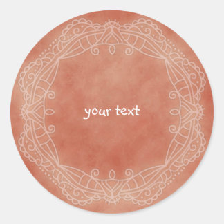 Sticker Rond Conception de doodle rouge