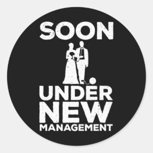 Sticker Rond Conception de fête de Bachelor cool pour hommes ga