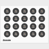 Sticker Rond Conception de fête Halloween dévastée (Feuille)