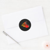 Sticker Rond conception de flammes de cobra (Enveloppe)