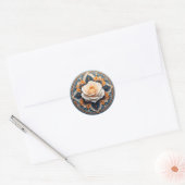 Sticker Rond Conception de fleurs complexe (Enveloppe)