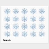 Sticker Rond conception de flocon de neige en cristal (Feuille)
