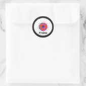 Sticker Rond Conception de frisbee cool (Sac)