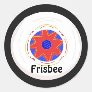 Sticker Rond Conception de frisbee cool