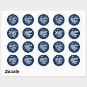 Sticker Rond Conception de galaxie de l'espace rétro (Feuille)