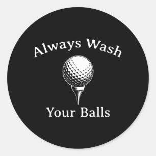 Sticker Rond Conception de golf humour amateur de golf drôle
