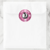 Sticker Rond Conception de golfeuse élégante pour femmes, bâton (Sac)