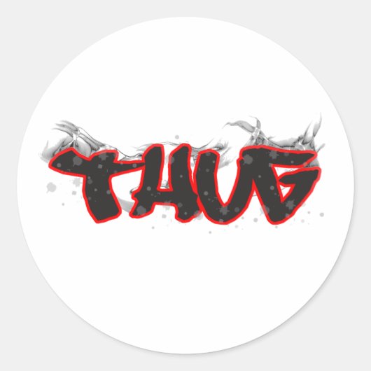 Sticker Rond conception de graffiti voyou (Devant)