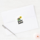 Sticker Rond Conception de grenouille Sassy mais Sunny - Drôle (Enveloppe)