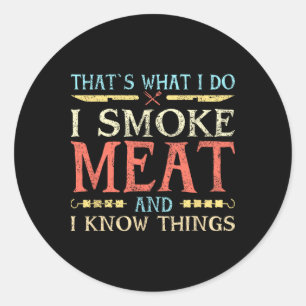 Sticker Rond Conception de grill pour maître de grillades et ba