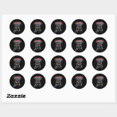 Sticker Rond Conception de grillée de Noël pour Noël à thème (Feuille)