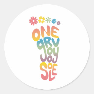 Sticker Rond Conception de jeu de mots inspiré des années soixa