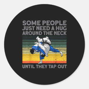 Sticker Rond Conception de Jiu Jitsu pour hommes femmes enfants