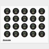 Sticker Rond Conception de jumelage Reunion familiale 2025 - Ho (Feuille)