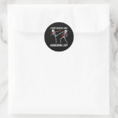 Sticker Rond Conception de kickboxing cool pour hommes femmes k (Sac)