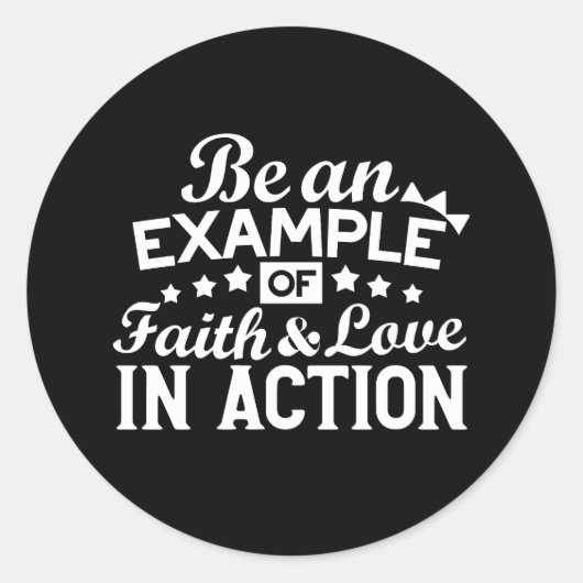 Sticker Rond Conception de la motivation chrétienne - Foi, Amou (Devant)