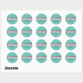 Sticker Rond Conception de la musique piano (Feuille)
