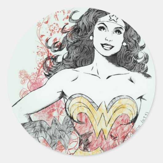 Sticker Rond Conception de la nature 3 (Devant)