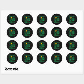 Sticker Rond Conception de la nature de l'écosystème en équilib (Feuille)
