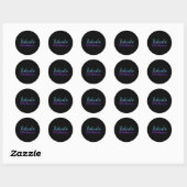 Sticker Rond Conception de la prévention de la sensibilisation (Feuille)