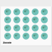 Sticker Rond Conception de la Saint Patrick (Feuille)