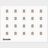 Sticker Rond Conception de la Saint-Valentin Corgi pour les ama (Feuille)