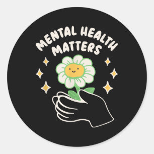 Sticker Rond Conception de la sensibilisation en santé mentale