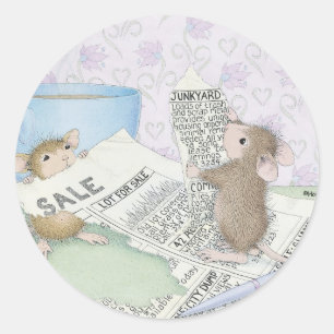 Sticker Rond Conception de la souris -