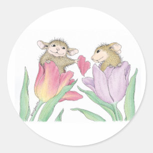 Sticker Rond Conception de la souris -