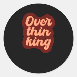 Sticker Rond Conception De La Typographie De Surpensée Pour Ov